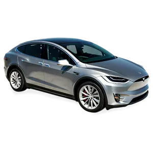 Tesla Model X On Road Png 06282024 PNG image