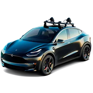 Tesla Model Y With Bike Rack PNG 06212024 PNG
