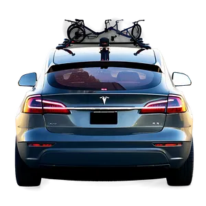 Tesla Model Y With Bike Rack PNG Wvc PNG