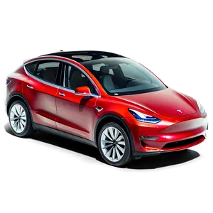 Tesla Model Y With Roof Rack PNG Ejn
