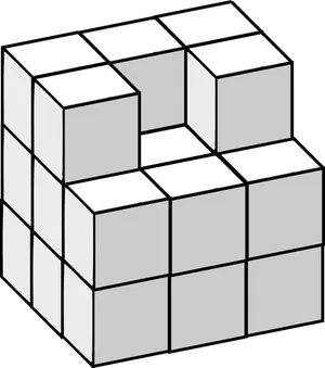 Tetris Blocks Illusion PNG image