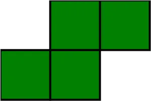 Tetris Green T Block PNG image