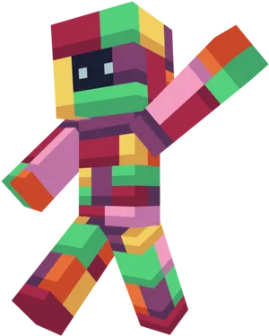 Tetris Styled Character PNG image