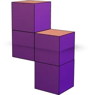 Tetris T Block3 D Rendering PNG image