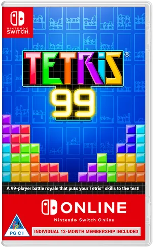 Tetris99 Nintendo Switch Game Cover PNG image