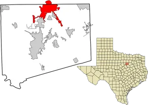 Texas Countiesand Major Cities Map PNG image