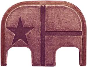 Texas Flag Inspired Metal Bookmark PNG image