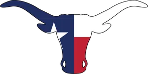 Texas Flag Longhorn Silhouette PNG image