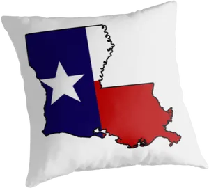 Texas Flag Outline Pillow Design PNG image