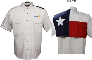 Texas Flag Rotary Shirt Design PNG image