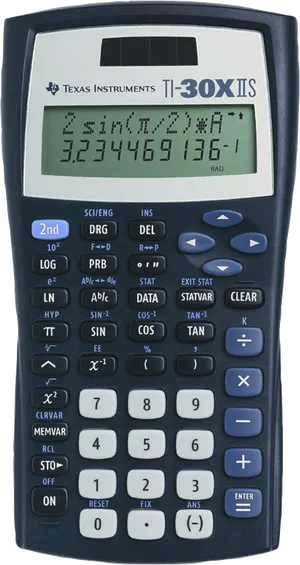 Texas Instruments T I30 X I I S Scientific Calculator PNG image