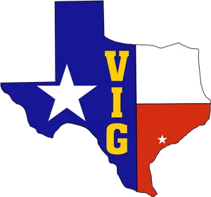 Texas Map Graphicwith Starand Text PNG image