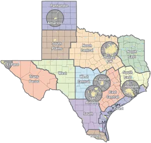 Texas_ Regions_ Map_with_ Major_ Cities PNG image