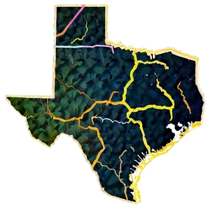 Texas State Borderline Png 05252024 PNG image