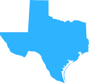 Texas State Outline Blue Background PNG image