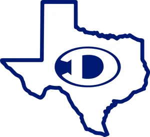 Texas State Outlinewith Letter D Logo PNG image