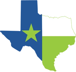 Texas State Outlinewith Starand Flag Colors PNG image