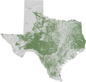 Texas Vegetation Map PNG image