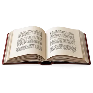 Textbook Open Page PNG Lnb34