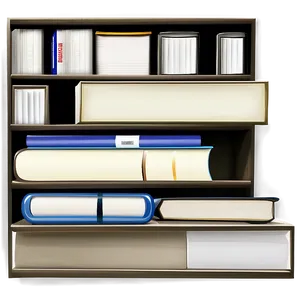 Textbooks On Study Shelf PNG Bdb PNG