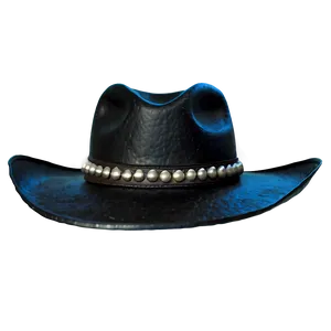 Textured Black Cowboy Hat PNG 06212024