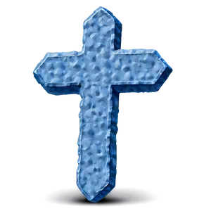 Textured Blue Cross Sign Png 06292024 PNG image