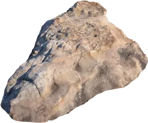 Textured Boulder Isolatedon Black PNG image