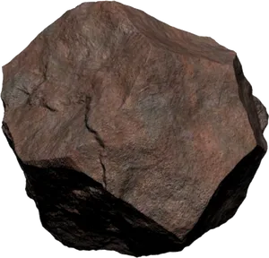 Textured Boulder Isolatedon Black