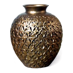 Textured Bronze Vase PNG Svg