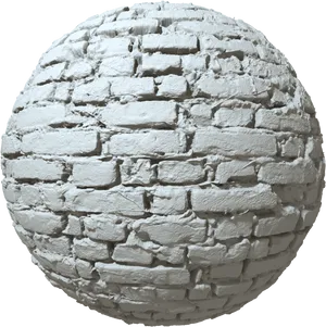 Textured Cobblestone Sphere3 D Model PNG image