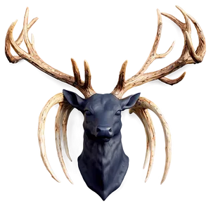 Textured Deer Antler PNG 5