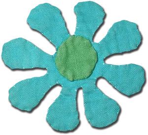 Textured Fabric Flower Design PNG image