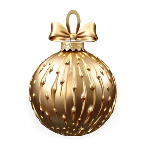 Textured Gold Christmas Ornament PNG 06262024 PNG