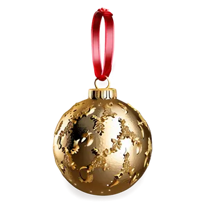 Textured Gold Christmas Ornament PNG Tmx43 PNG