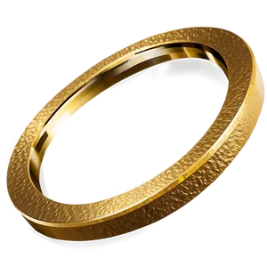 Textured Gold Circle Frame PNG 19
