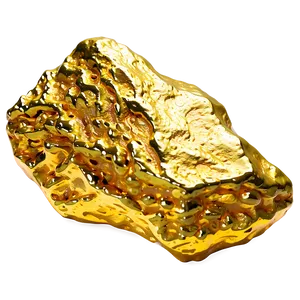Textured Gold Nugget PNG 06132024