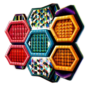 Textured Hexagon Pattern Png 87 PNG image