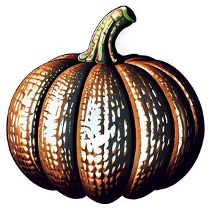 Textured Pumpkin Silhouette PNG 40