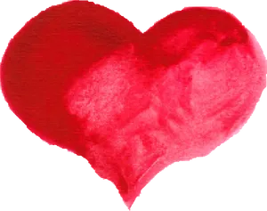 Textured Red Heart Shaped Illustration PNG image