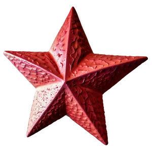 Textured Red Star PNG Ycm48