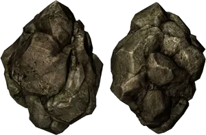 Textured Rock Formation Digital Render