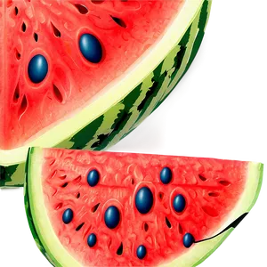 Textured Watermelon Slice PNG 06132024