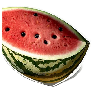 Textured Watermelon Slice PNG 92
