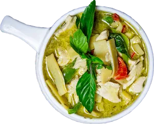 Thai Green Curry Chicken Basil PNG image