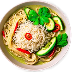 Thai Green Curry Noodles PNG Yam94