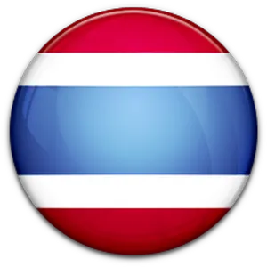Thai National Flag Button PNG image