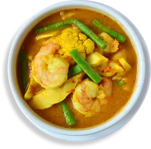 Thai Shrimpand Vegetable Curry PNG image