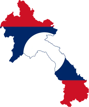 Thailand Map Flag Colors PNG image