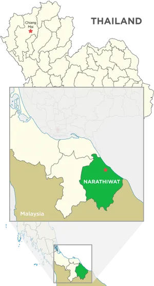 Thailand Narathiwat Province Map PNG