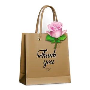 Thank You Bag With Roses Png 06292024 PNG image